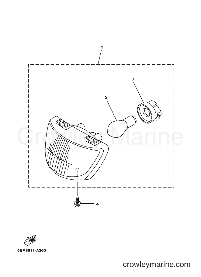 2002 Scooter T105SE - T105SE (5ER3) [010] - HEADLIGHT