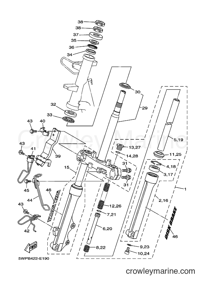Yamaha Motors AL115C (5WPB) [010] - STEERING