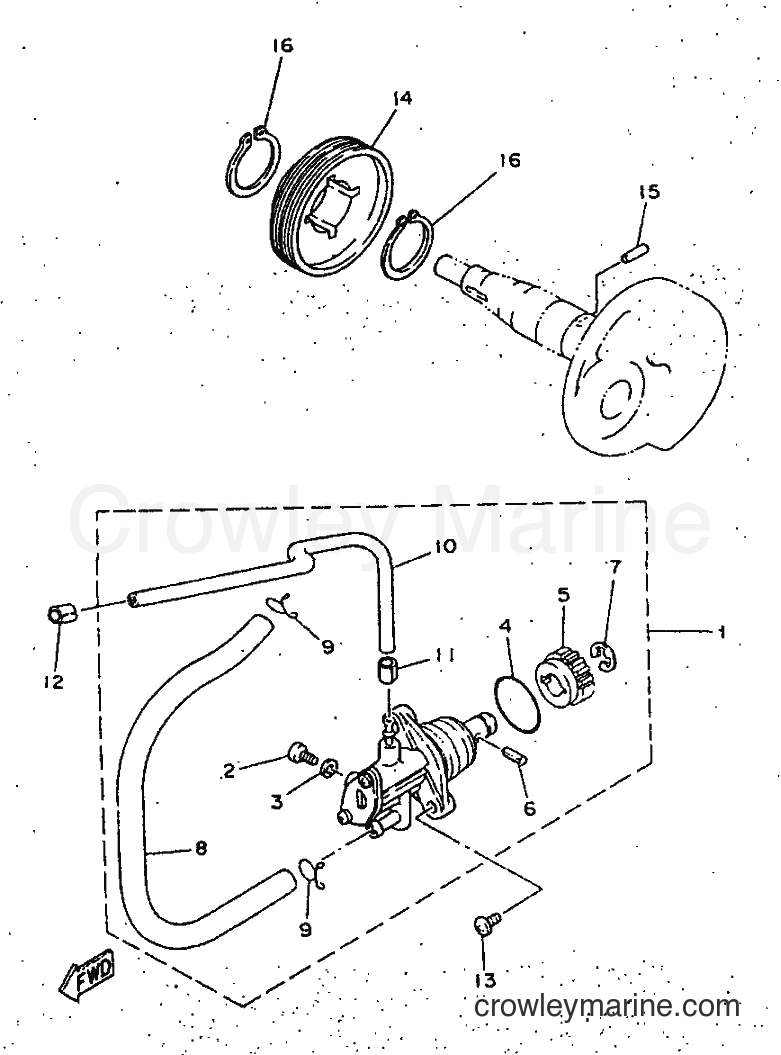1998 Scooter YN50 - YN50 (5BW1) [010] - OIL PUMP