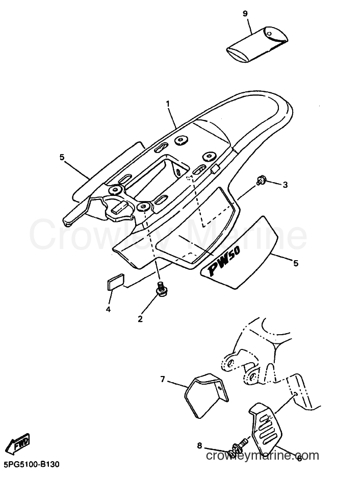 2004 Dirt Bike PW50 - PW50 (5PG8) [080] - SIDE COVER