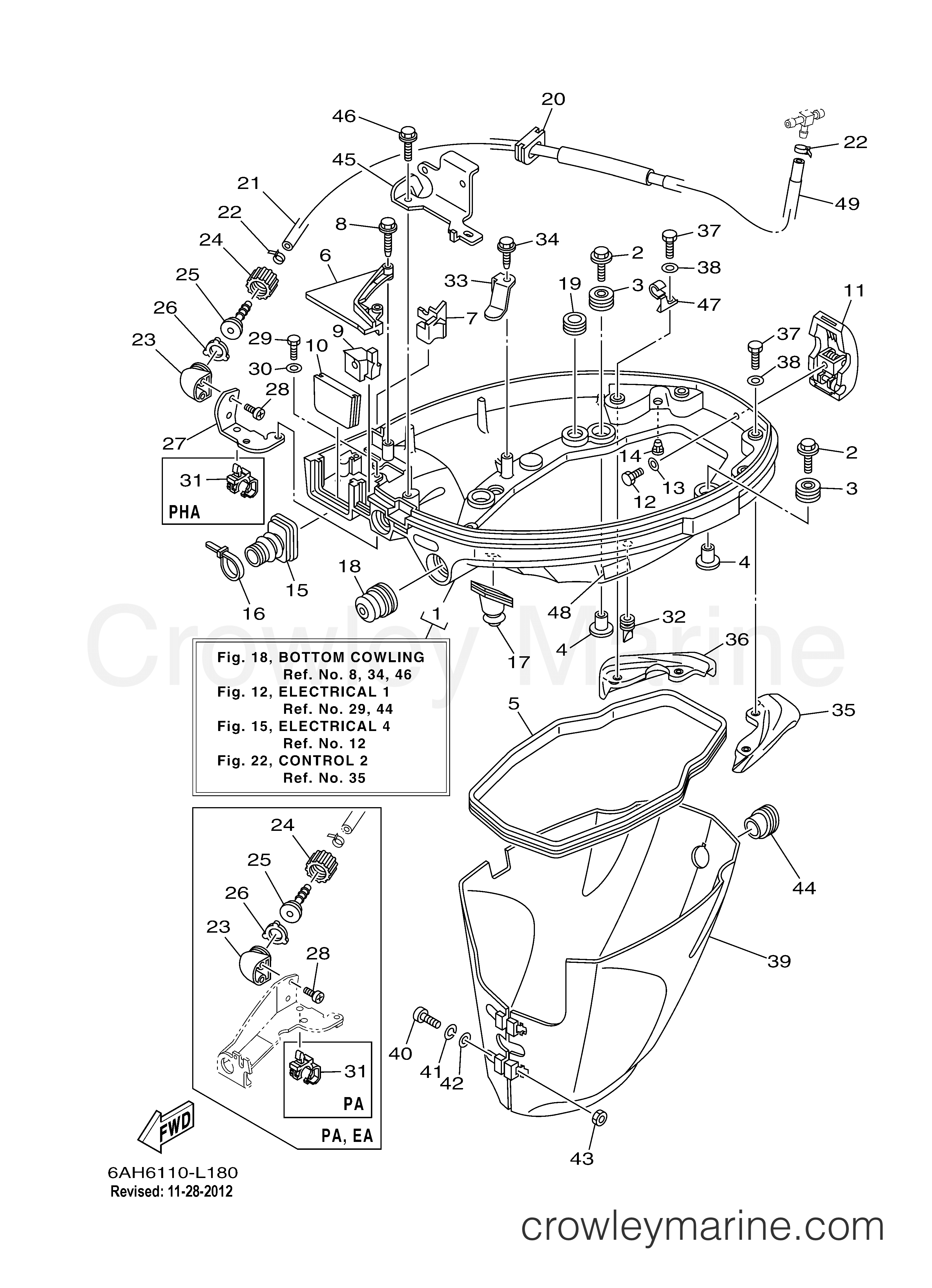 Yamaha Motors F20LMHA - BOTTOM COWLING