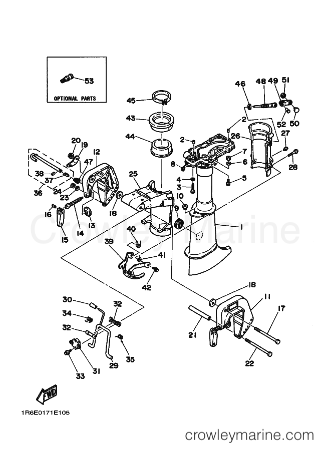 Yamaha Motors 4AC (6E0) [030] - UPPER CASING & BRACKET