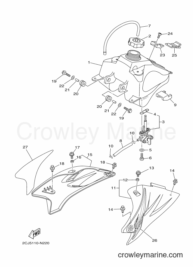 2014 Dirt Bike TT-R50E - TT-R50E (2CJ6) [010] - FUEL TANK