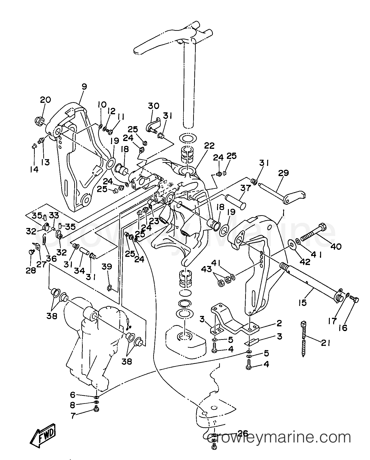 Yamaha Motors C115TXRX - BRACKET 1