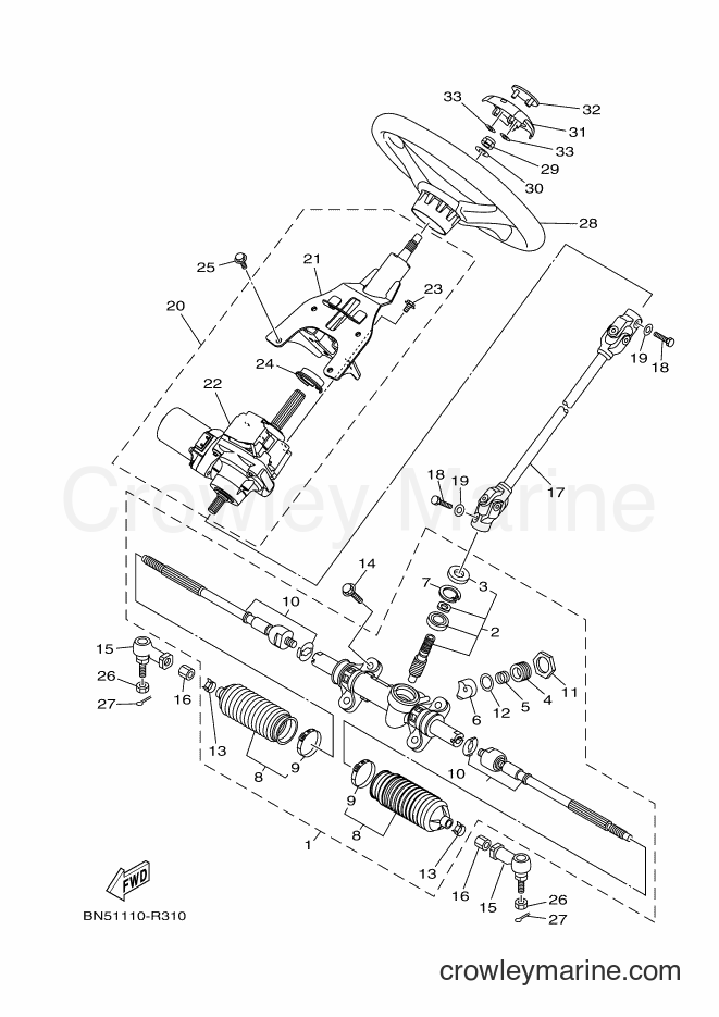 Yamaha Motors YXE700ES (BN45) [010] - STEERING