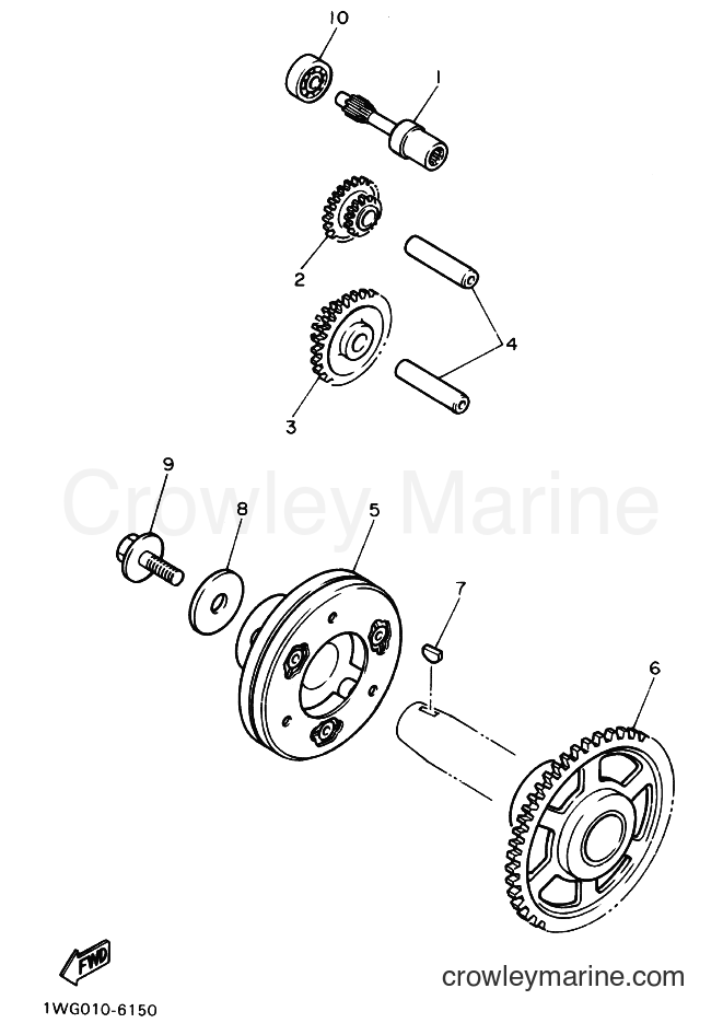 Yamaha Motors FZR400 (3BF4) [010] - STARTER CLUTCH