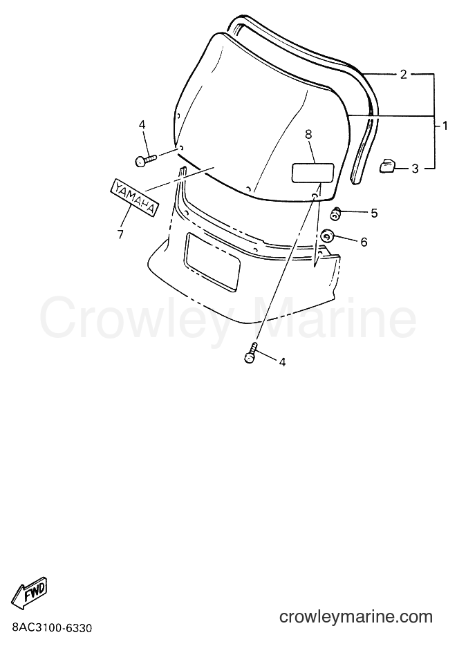 Yamaha Motors VK540E-2 (8AC3) [030] - WINDSHIELD