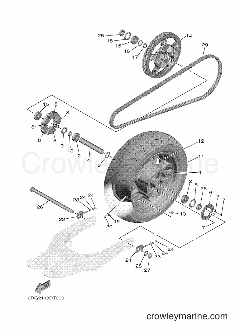 2018 Cruiser XV1900CFD - XV1900CFD (2DG6) [010] - REAR WHEEL
