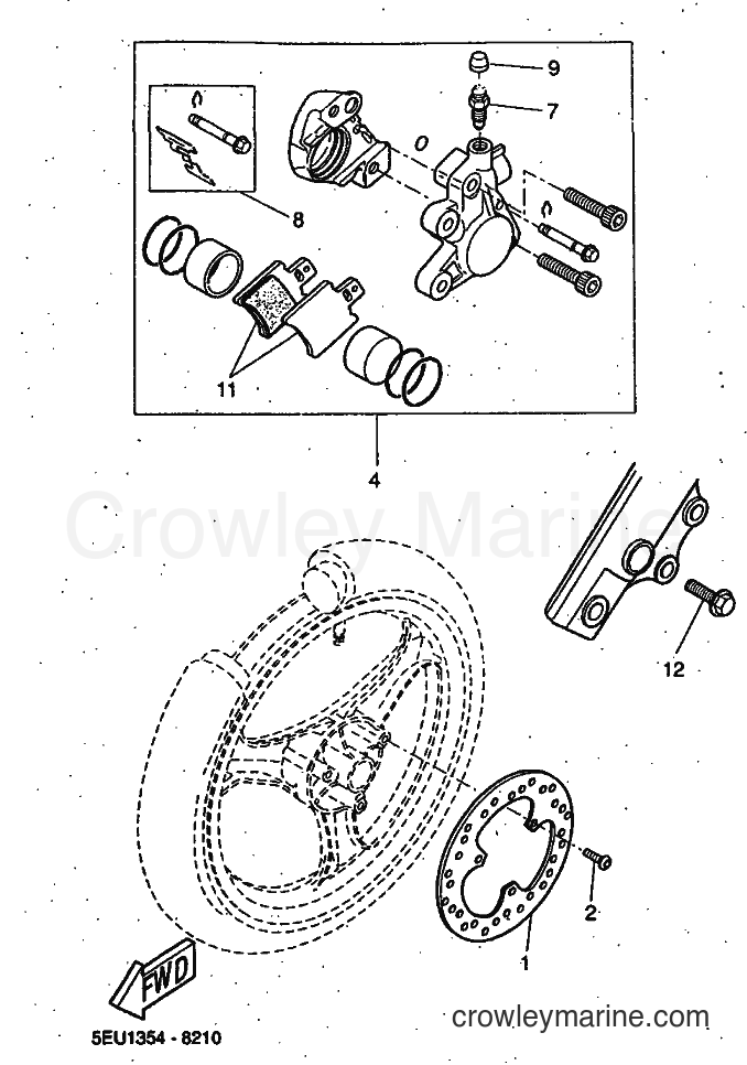1999 Scooter YH50 - YH50 (5JB1) [010] - FRONT BRAKE