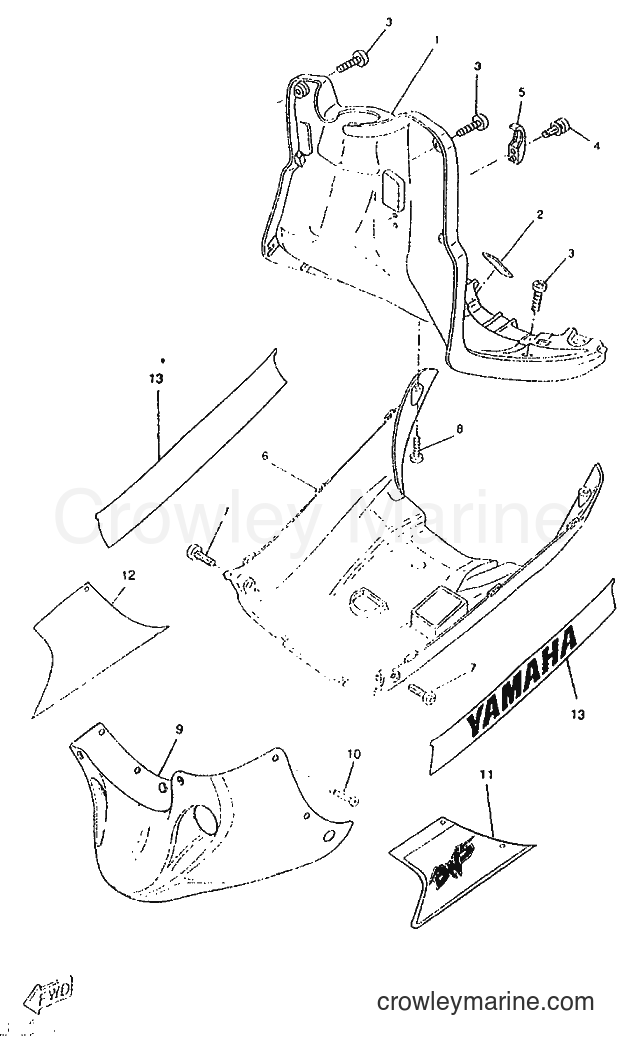 1996 Scooter CW50RSP - CW50RSP (4WS1) [999] - LEG SHIELD