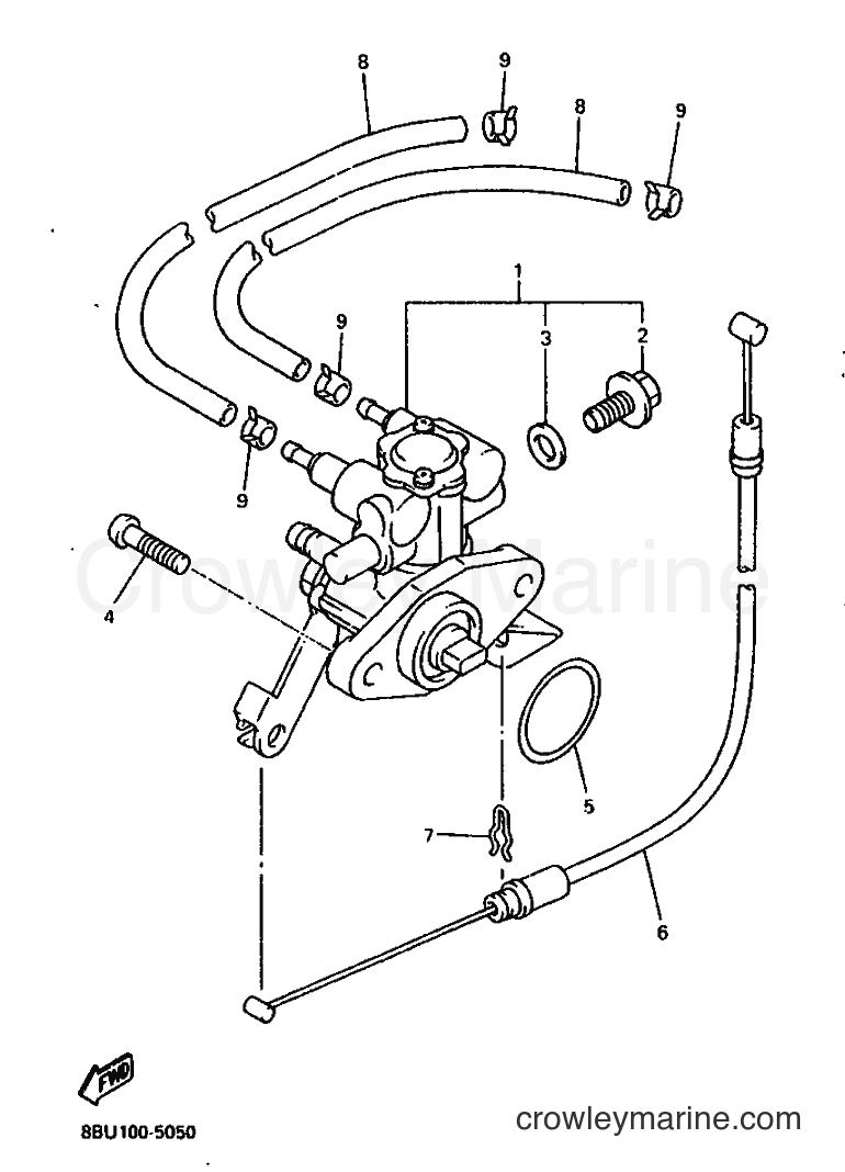 1995 Snowmobile VX800 - VX800 (8BU1) [020] - OIL PUMP