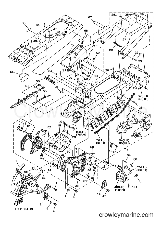 Yamaha Motors RFX10RM (8HA5) [020] - FRAME
