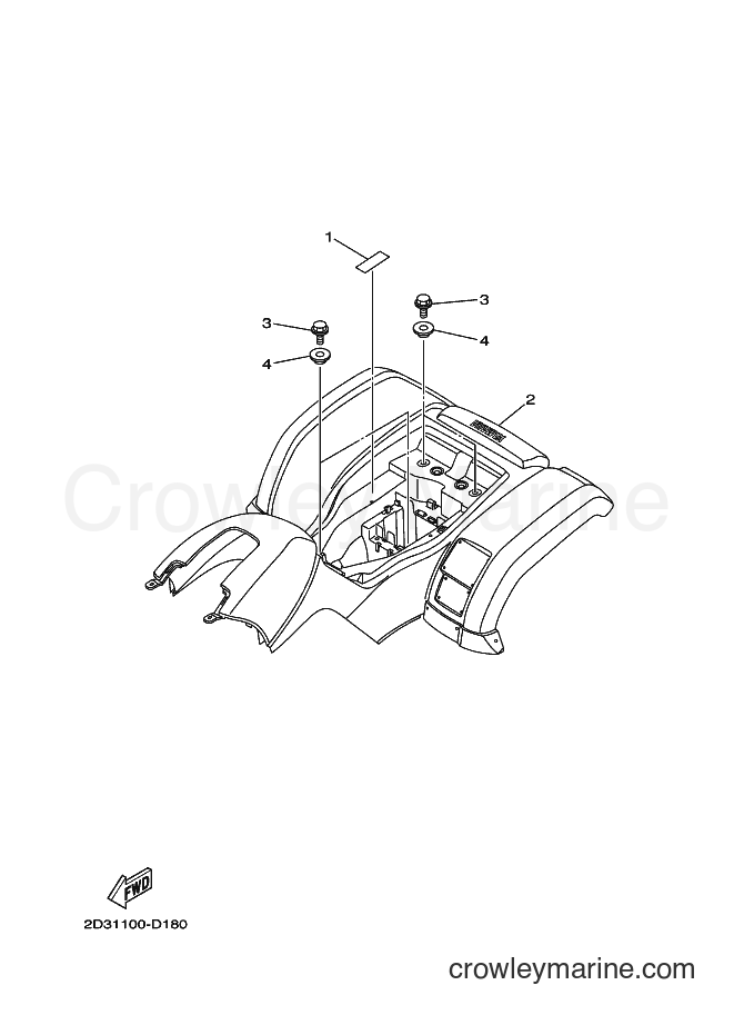 2005 ATV YFM80G - YFM80G (2D32) [010] - REAR FENDER