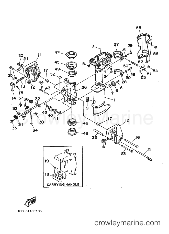 Yamaha Motors 3MSH (6L50) [020] - UPPER CASING & BRACKET