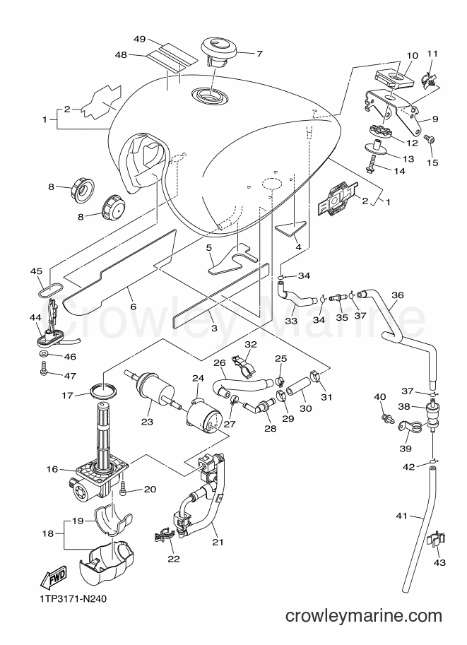 2014 Cruiser XVS950CU - XVS950CU (1TP3) [010] - FUEL TANK