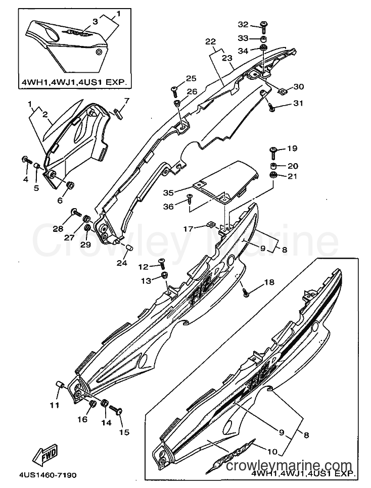 1997 Scooter V110E - V110E (4US1) [999] - SIDE COVER