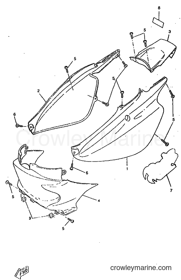 1998 Scooter CW50RS - CW50RS (4TDN) [999] - SIDE COVER
