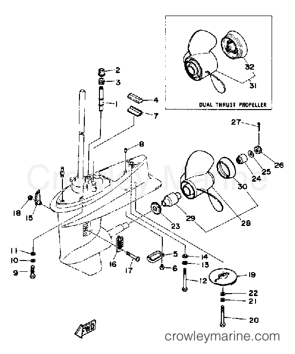 Yamaha Motors 30LF - LOWER DRIVE 2