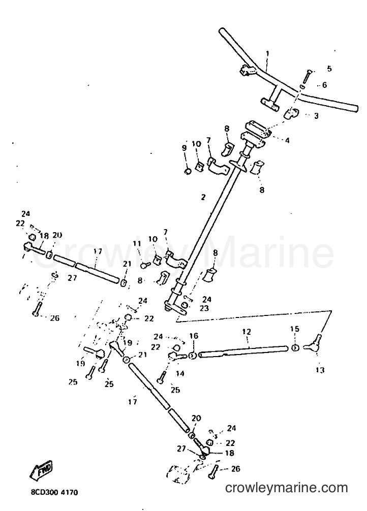 Yamaha Motors VX600 (8CD1) [010] - STEERING