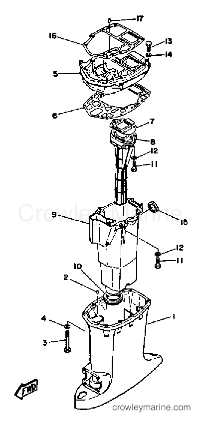 Yamaha Motors 40ELF - UPPER CASING