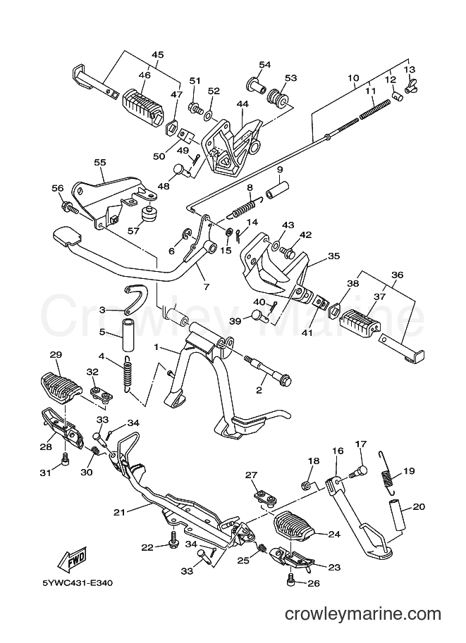 2006 Scooter JCA-110E - JCA-110E (5YWE) [010] - STAND & FOOTREST