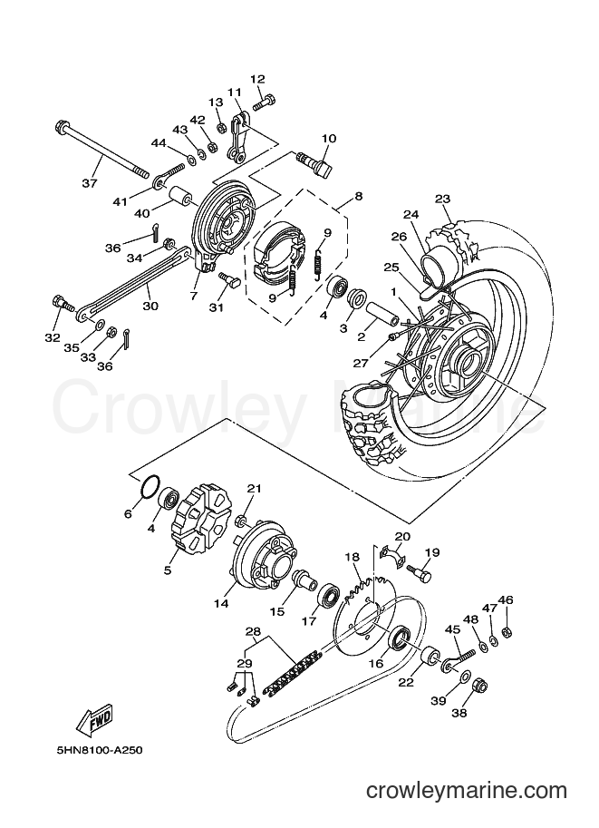 2003 Dirt Bike TT-R90 - TT-R90 (5HNC) [090] - REAR WHEEL