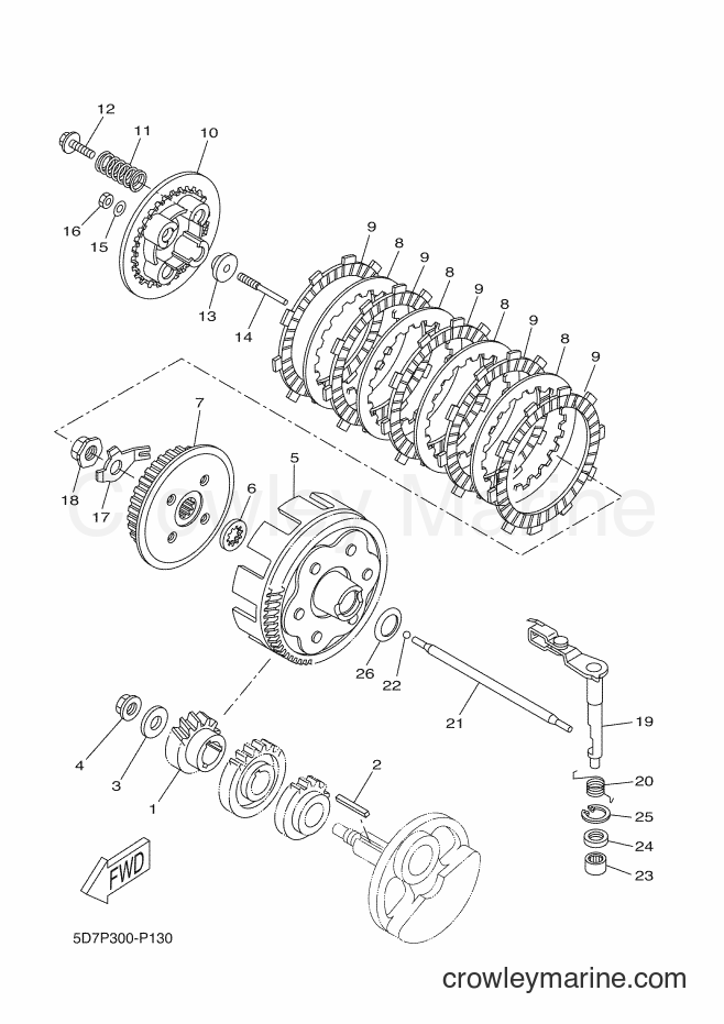 2015 Sport Bike MT125 - MT125 (5D7C) [080] - CLUTCH