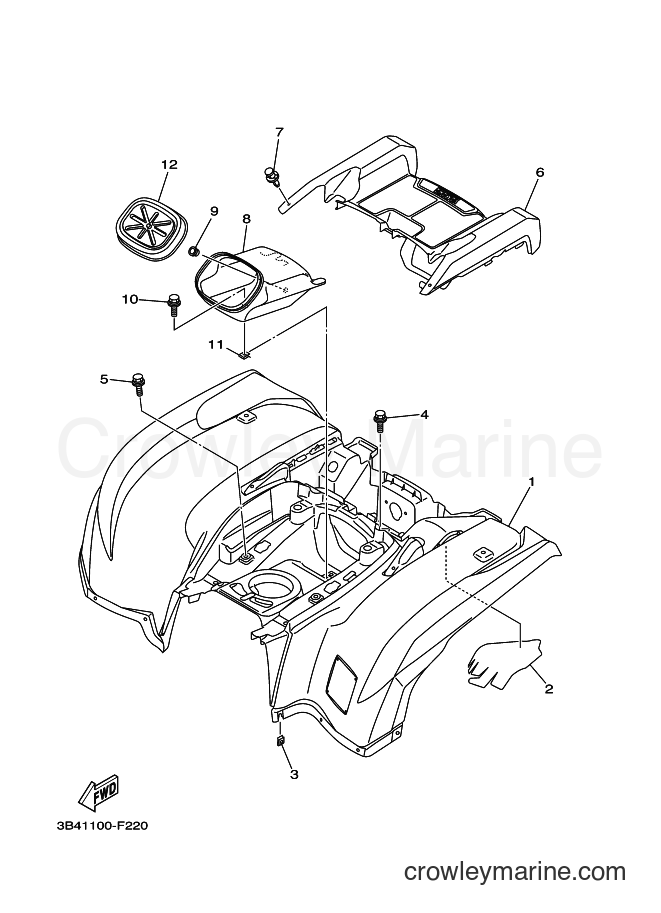 2007 ATV YFM700FWAD - YFM700FWAD (3B41) [010] - REAR FENDER