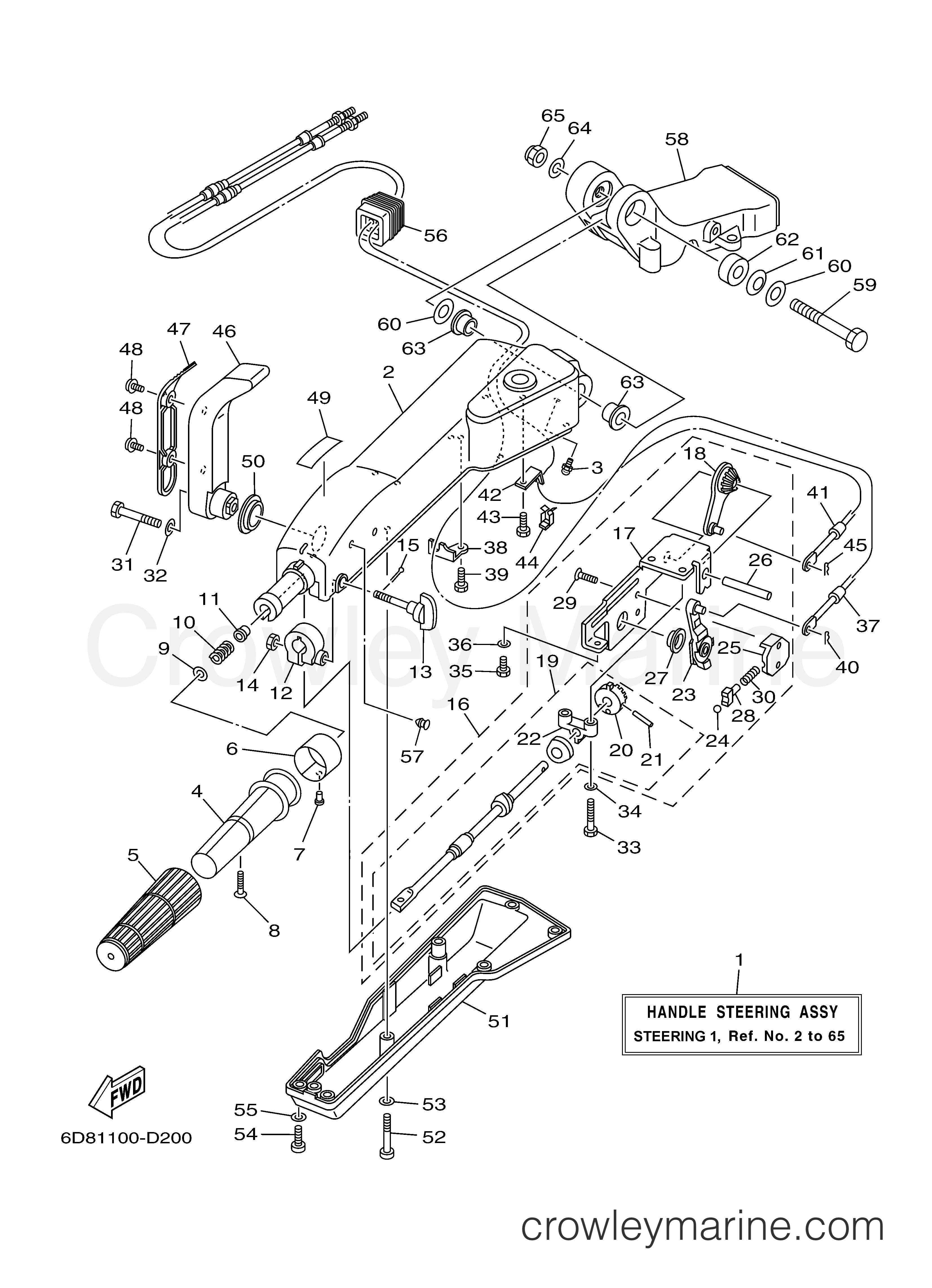 Yamaha Motors F90TXRD - STEERING 1