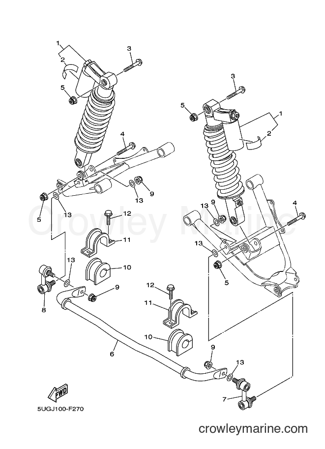 2007 ATV YXR660F - YXR660F (5UGV) [010] - REAR SUSPENSION