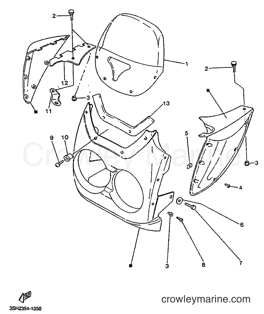 Yamaha Motors TDR125 (3XE2) [999] - COWLING 1