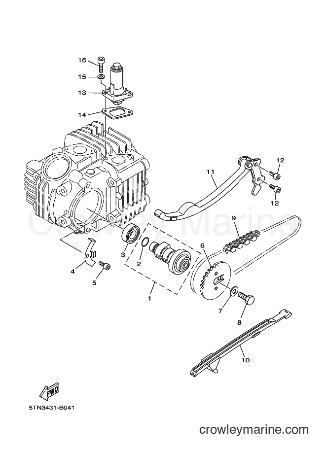 2011 Scooter T110E - T110E (5B9B) [010] - CAMSHAFT & CHAIN