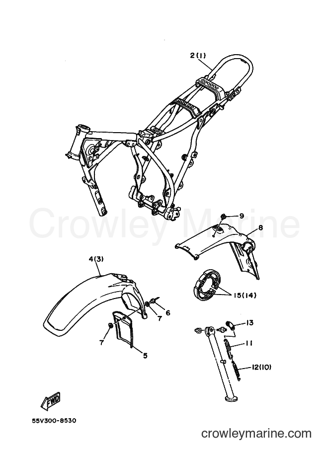 1988 Dirt Bike XT350 - XT350 (55V0) [070] - ALTERNATE FOR CHASSIS