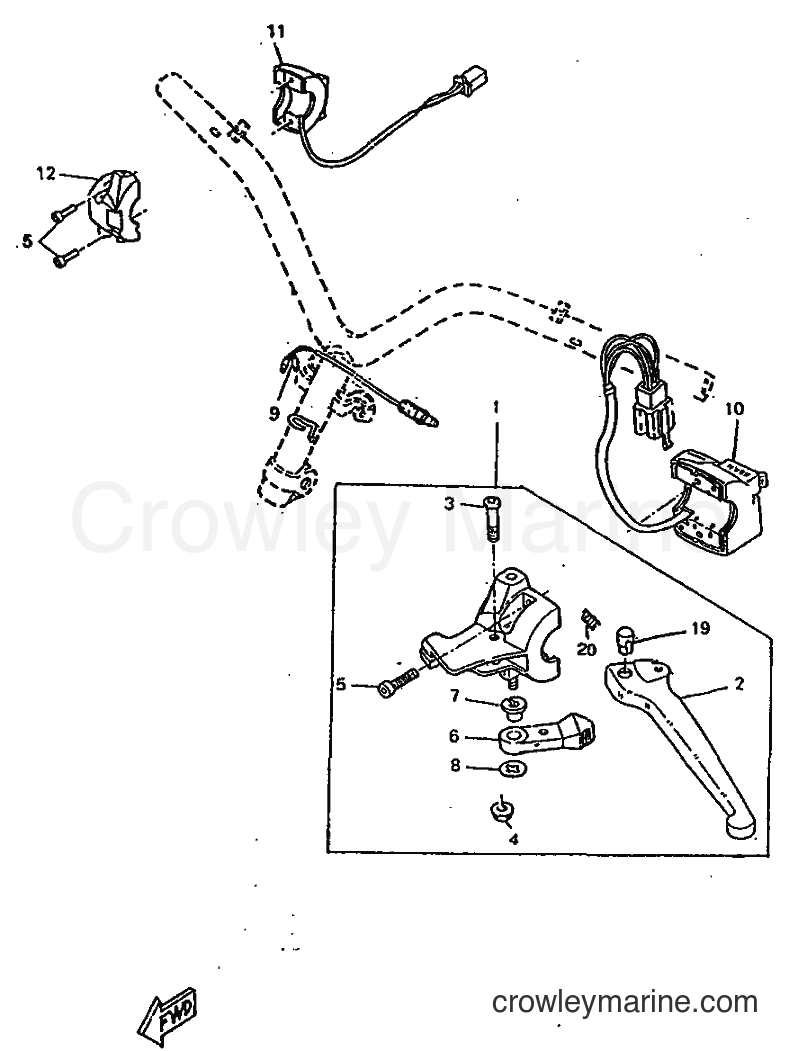 1998 Scooter CW50RS - CW50RS (4TDL) [999] - HANDLE SWITCH & LEVER