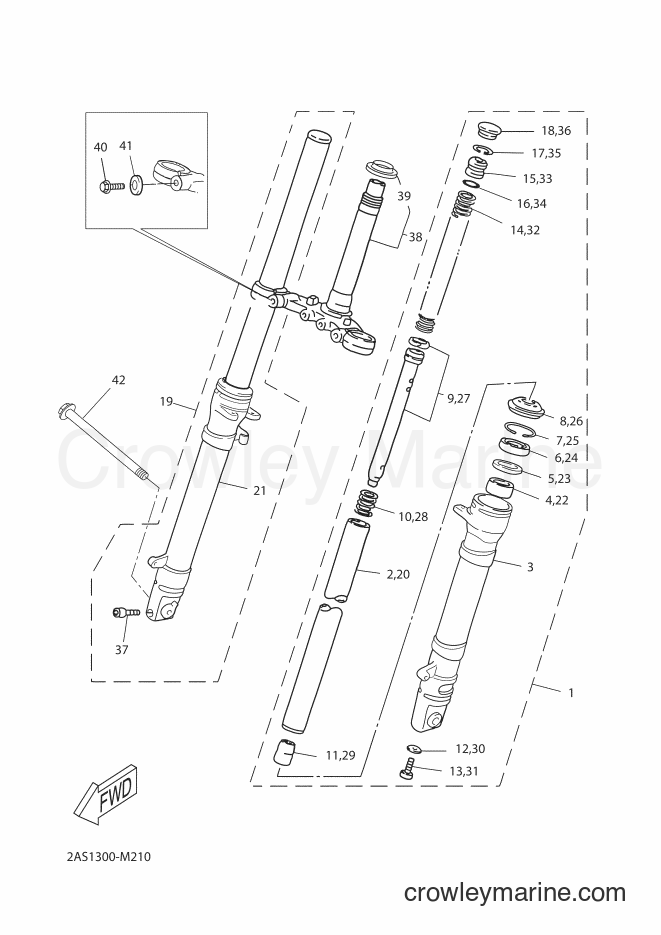 Yamaha Motors TZR50 (2AS1) [050] - FRONT FORK 2