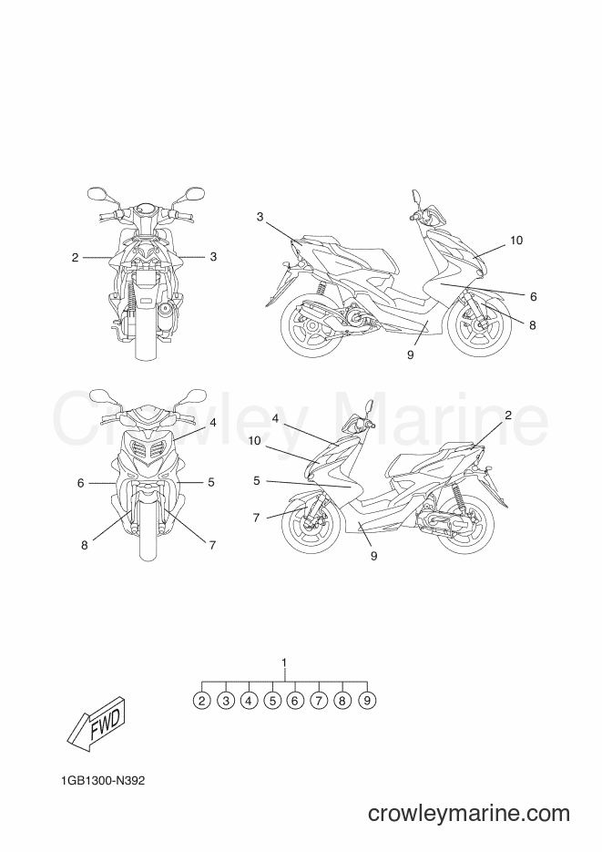 2014 Scooter NS50F - NS50F (1GB1) [080] - GRAPHIC & EMBLEM