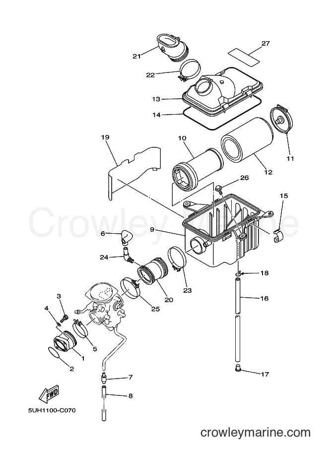 2004 ATV YFM350FWA - YFM350FWA (5UH2) [010] - INTAKE