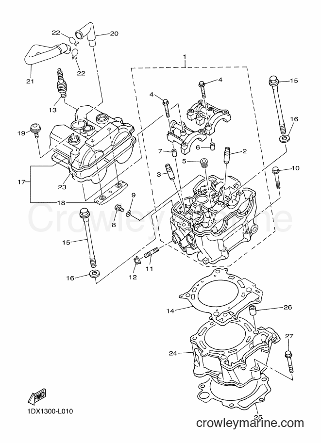 2012 Dirt Bike WR450F - WR450F (1DX4) [010] - CYLINDER