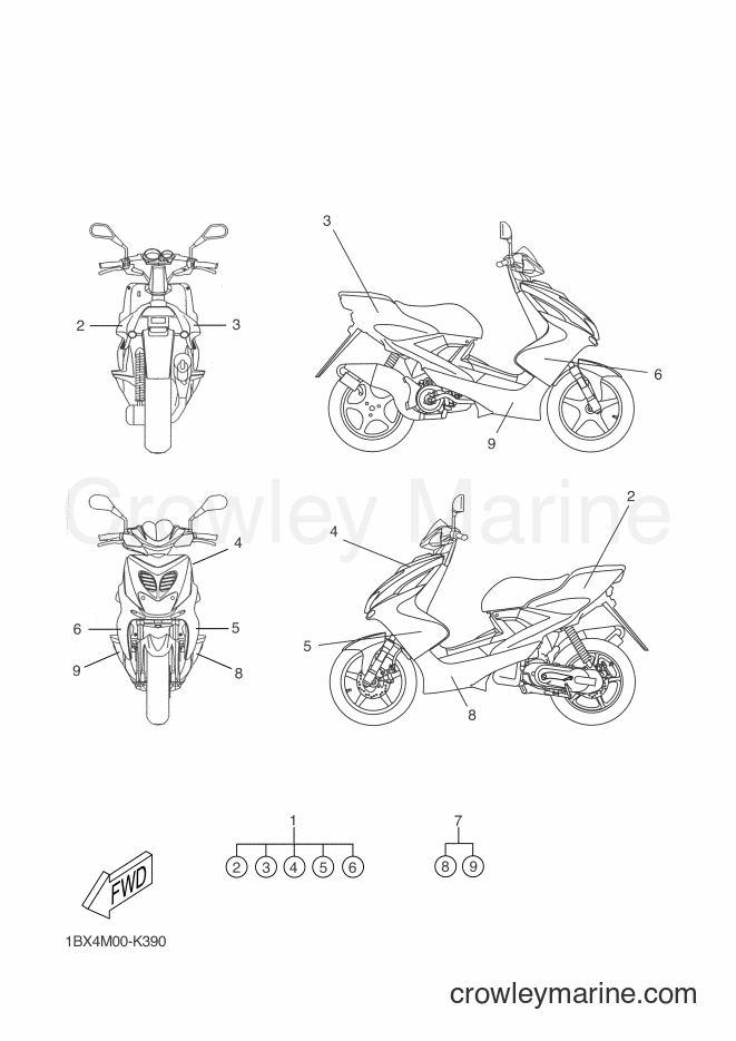 2012 Scooter YQ50 - YQ50 (1BX6) [010] - GRAPHIC & EMBLEM