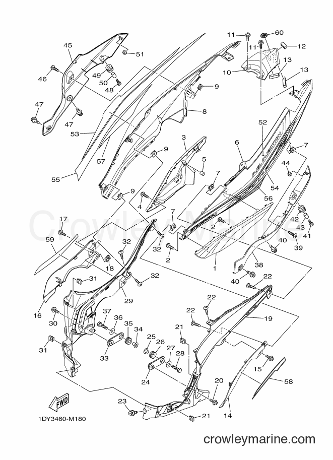 2013 Scooter T115FSEC - T115FSEC (1DY3) [010] - SIDE COVER