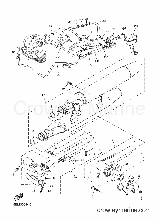 Yamaha Motors XVS1100 (5EL9) [010] - EXHAUST