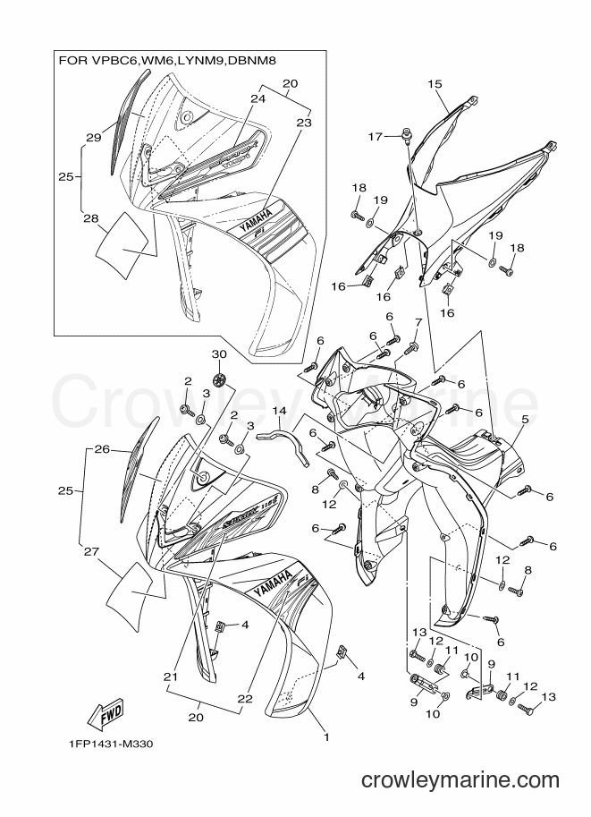 Yamaha Motors T115FLSE (1FP2) [010] - LEG SHIELD