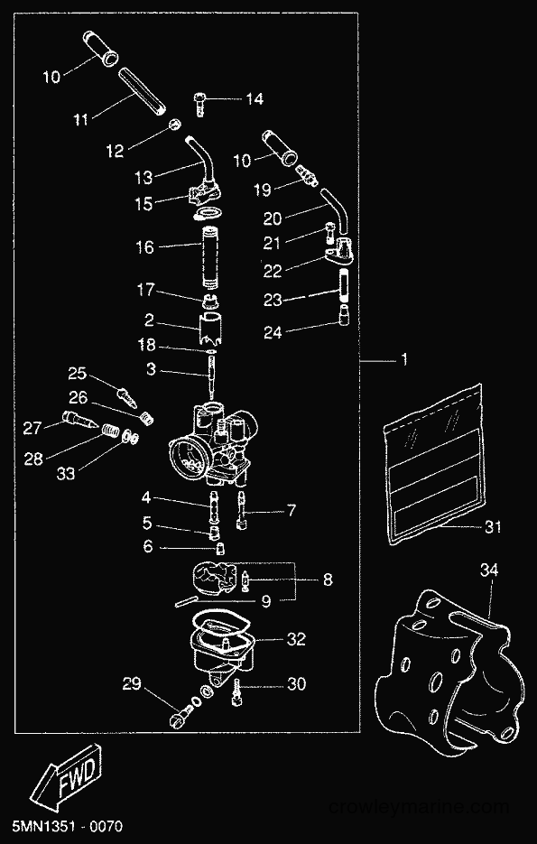 2000 Scooter CW50 - CW50 (5MN1) [020] - CARBURETOR 2