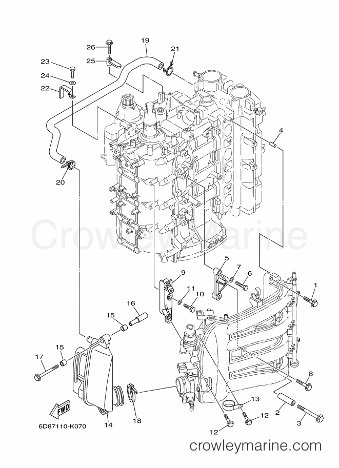 Yamaha Motors F90LA-2013 (6D8A) [170] - INTAKE 2