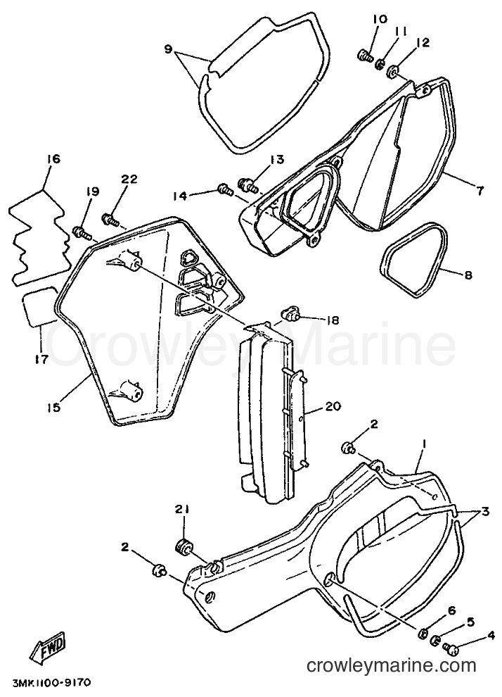 1989 Dirt Bike YZ80 - YZ80 (3MM1) [010] - SIDE COVER