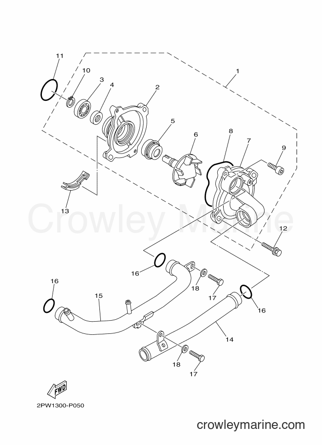 Yamaha Motors XP500 (2PWL) [050] - WATER PUMP