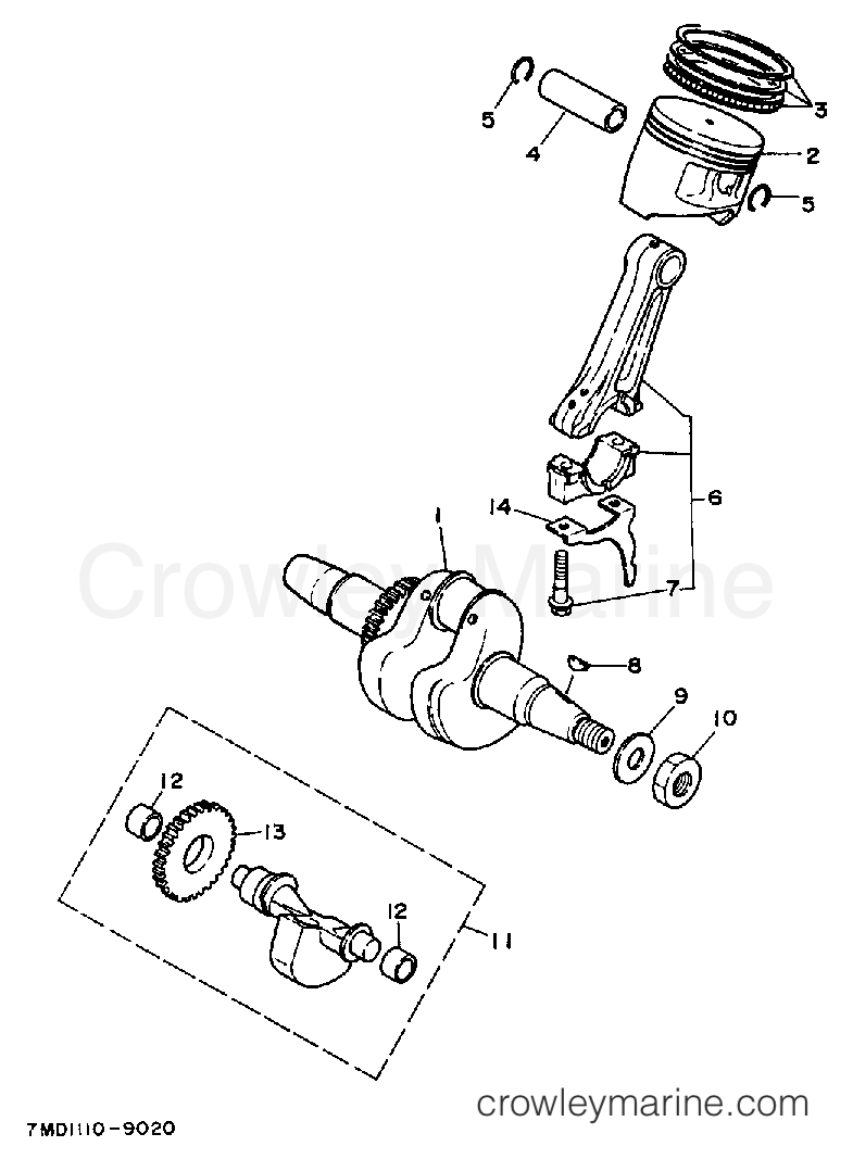 Yamaha Motors EF5000E - CRANKSHAFT PISTON