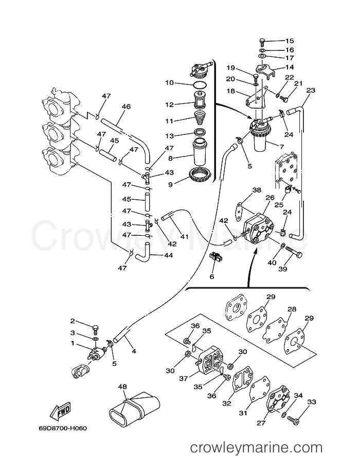 Yamaha Motors E60HWHDL (69DC) [140] - COMBUSTIBLE