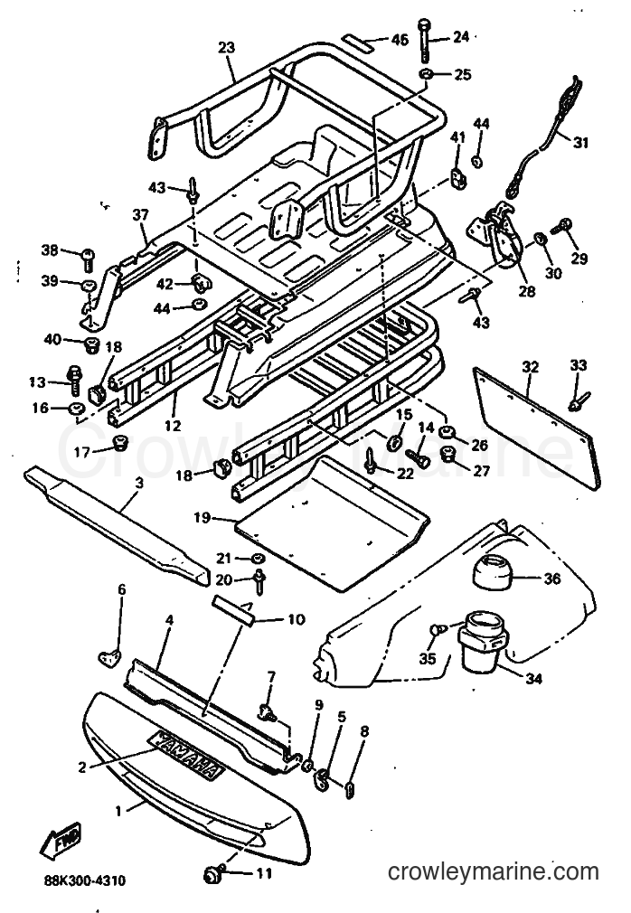 1995 Snowmobile VT480TF - VT480TF (88K5) [010] - BUMPER