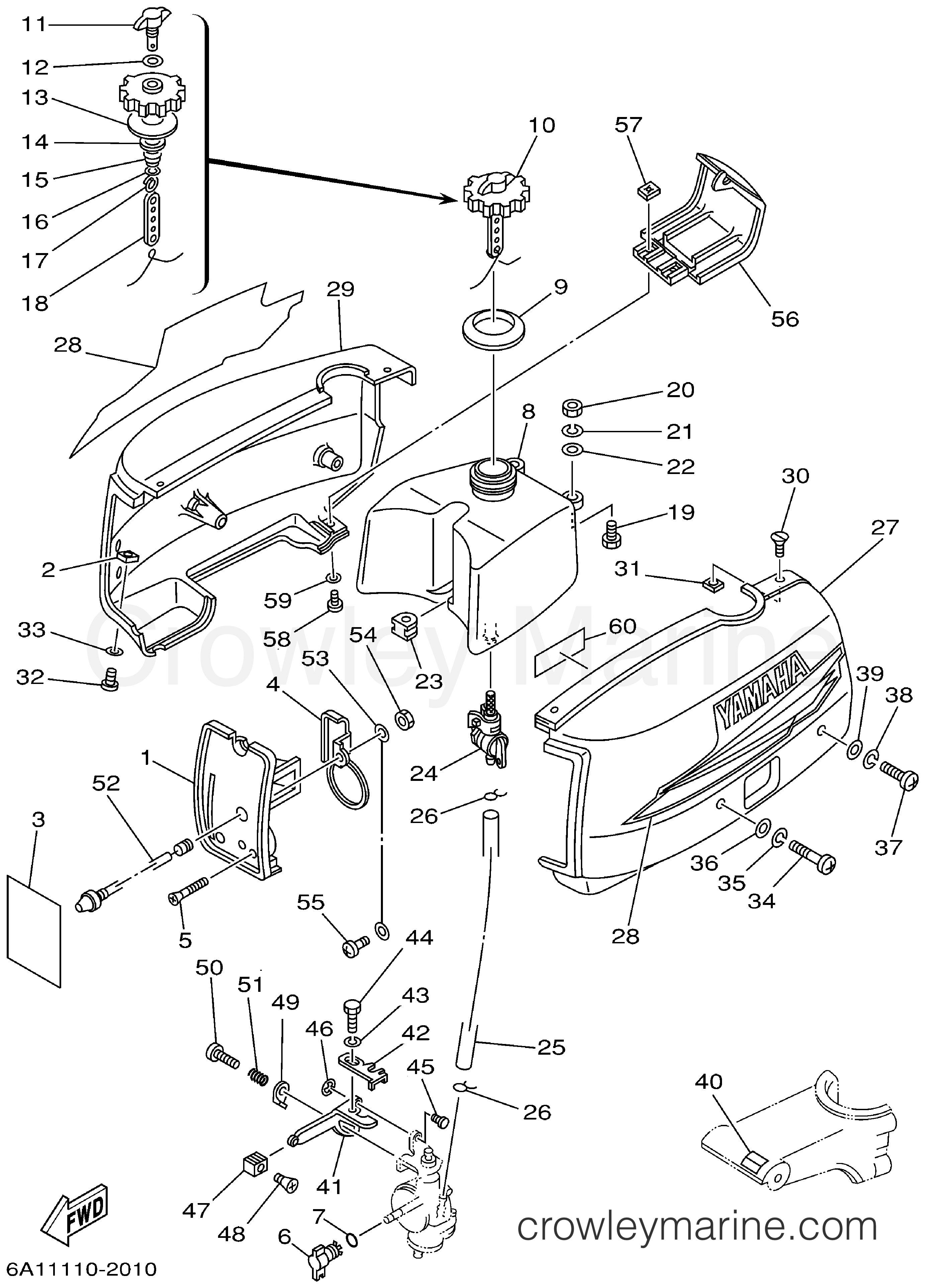 Yamaha Motors 2MSHA - COWLING  FUEL